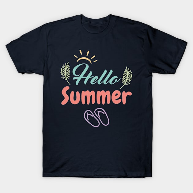 Good Bye School Hello Summer, End of School Year, Teacher & Student Cute Summer Gift T-Shirt by EleganceSpace